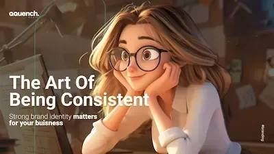 Art of consistency blog banner with AI generated image
