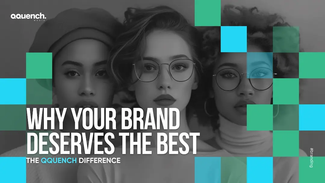 Three young women of diverse backgrounds posing for stylish black and white photography of a brand.