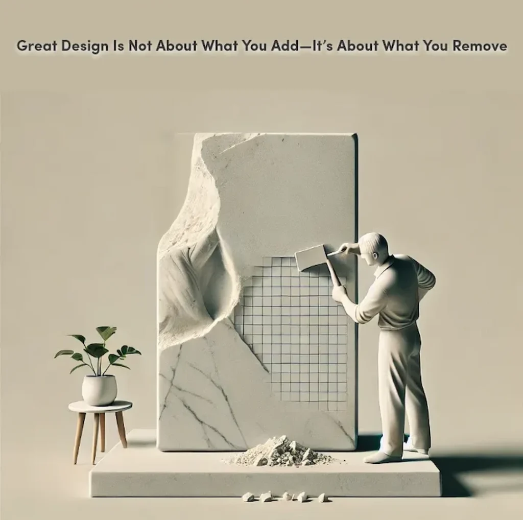 great design is not about what you add-it's about what you remove