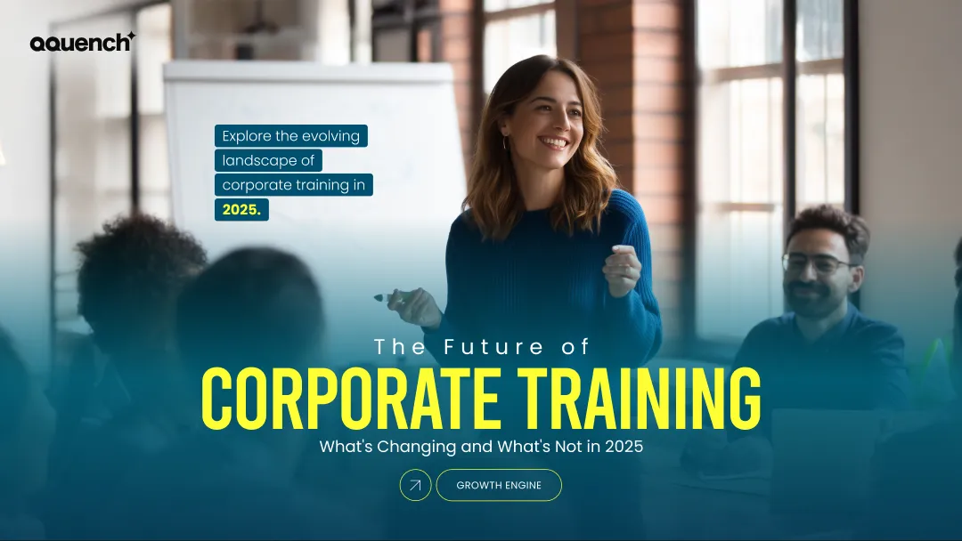 Professional trainer engaging a corporate team in a workshop, symbolizing trends and innovations shaping corporate eLearning and workplace training strategies in 2025.