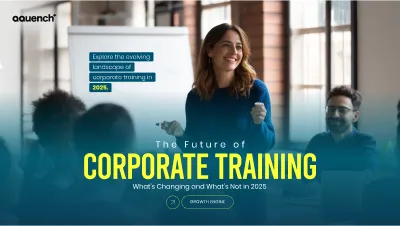 Professional trainer engaging a corporate team in a workshop, symbolizing trends and innovations shaping corporate eLearning and workplace training strategies in 2025.