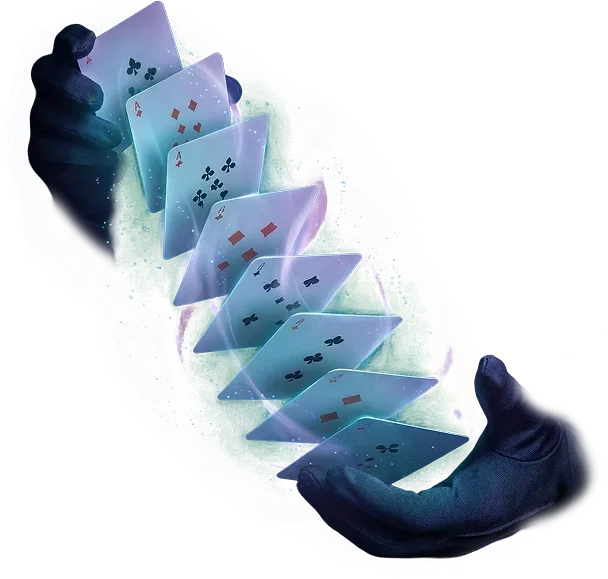 Jester Hands Shuffling cards